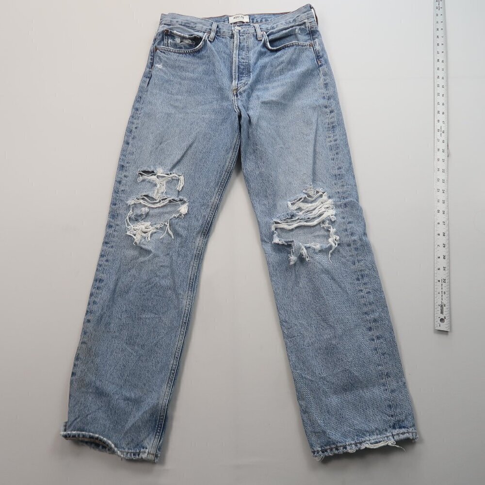 AGOLDE 90's Mid‎ Rise Loose Fit Jeans in Streamline Size 27 - Picture 3 of 12